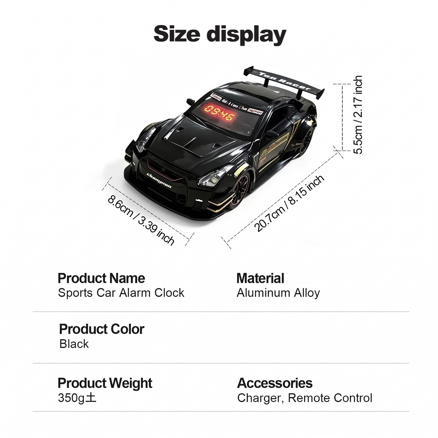 Sports Car Alarm Clock